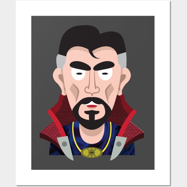 T Shirt Design Marvel Doctor Strange Cartoon Wall Art by Dooodeee